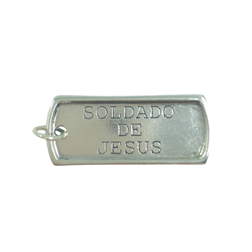 Placa de plata soldado de Jesús
